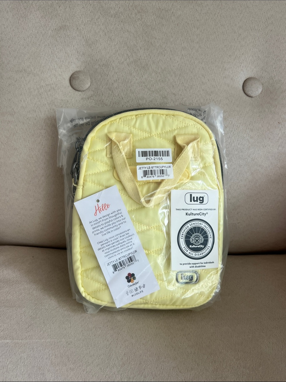 NWT Lug Jetty LE Crossbody Bag in Buttercup Yellow